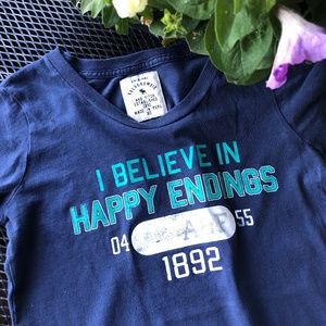 A&F T-Shirt "Happy Endings" Size XS